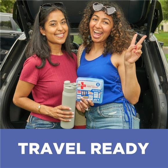 Travel First Aid Kit 80 Pieces Portable Emergency Wound Care Home Car Camping - Picture 2 of 7